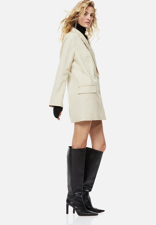 H&M - Double-breasted blazer dress - light beige