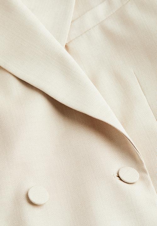 H&M - Double-breasted blazer dress - light beige