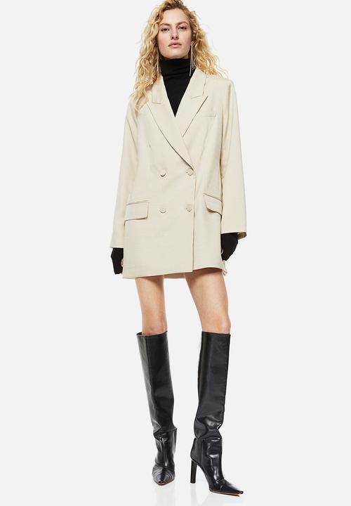 H&M - Double-breasted blazer dress - light beige