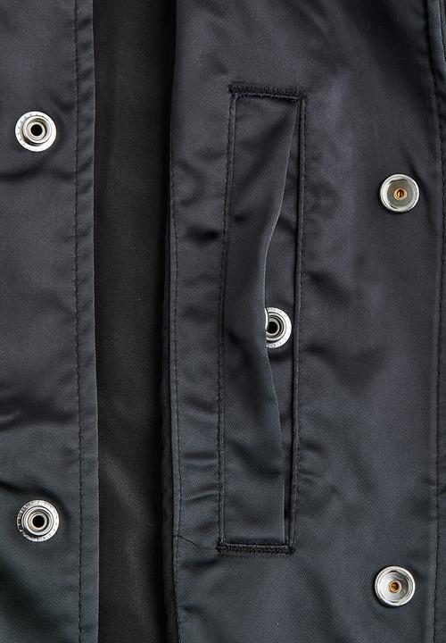 H&M - Satin baseball jacket - cream/black