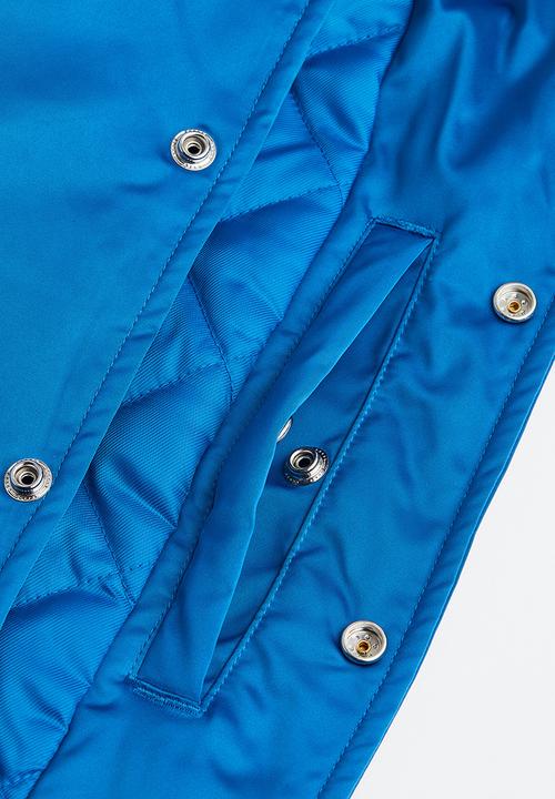 H&M - Oversized fit satin baseball jacket - bright blue/block-coloured