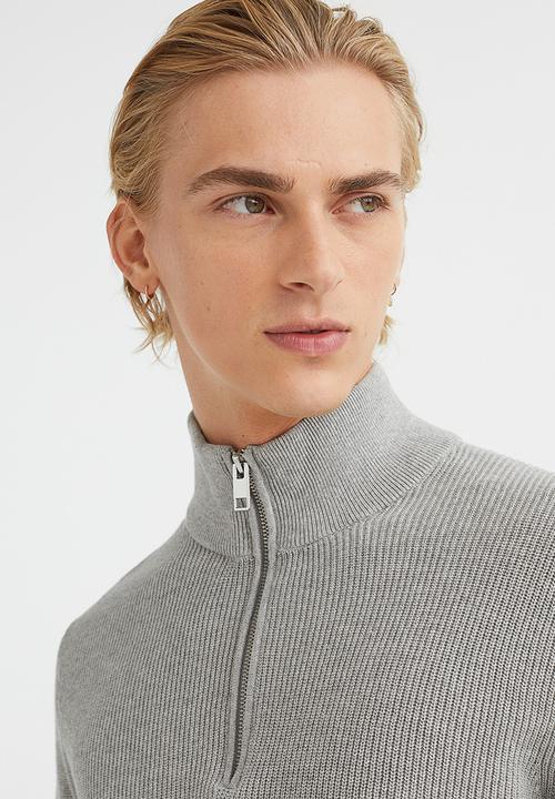 H&M - Slim fit jumper - light grey marl