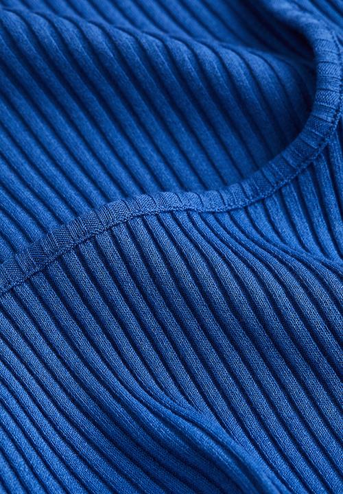 H&M - Ribbed bodycon dress - blue