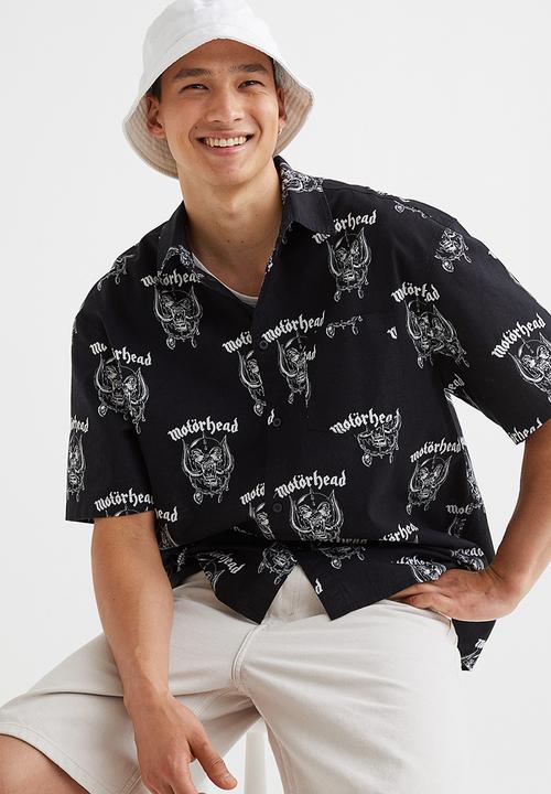 H&M - Short-sleeved shirt - black