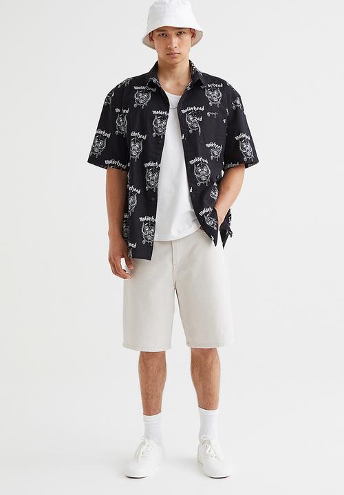 H&M - Short-sleeved shirt - black