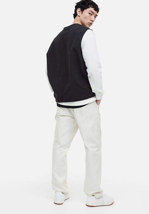 H&M - Relaxed fit nylon cargo gilet - black