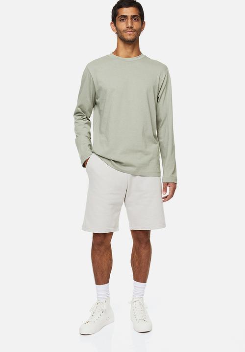 H&M - Regular fit jersey top - light sage green