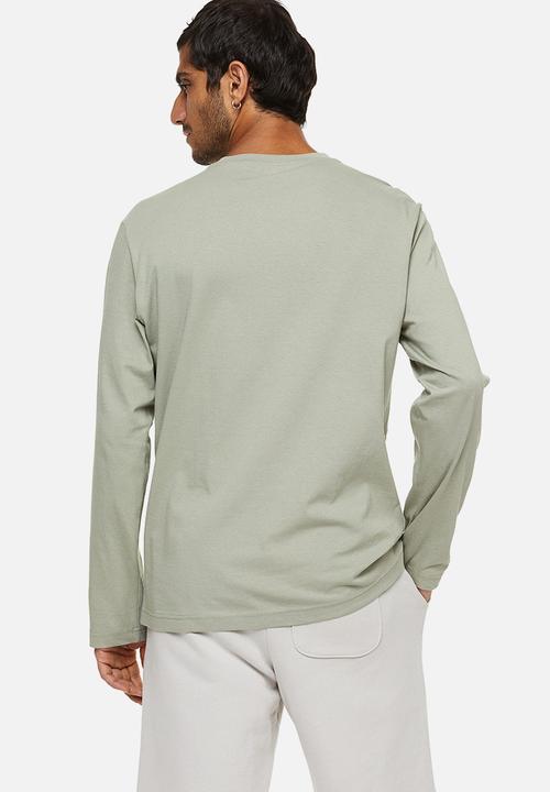 H&M - Regular fit jersey top - light sage green