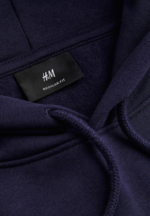 H&M - Regular fit hoodie - dark blue/chicago 