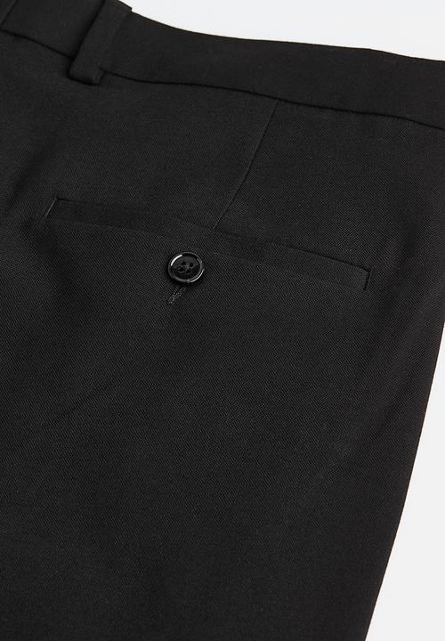 H&M - Relaxed fit tuxedo trousers - black