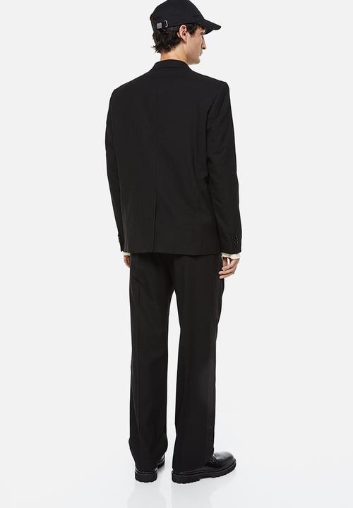 H&M - Relaxed fit tuxedo trousers - black