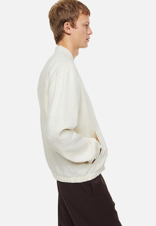H&M - Linen bomber jacket - cream
