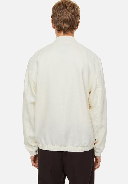 H&M - Linen bomber jacket - cream