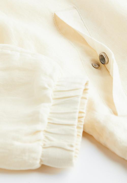 H&M - Linen bomber jacket - cream
