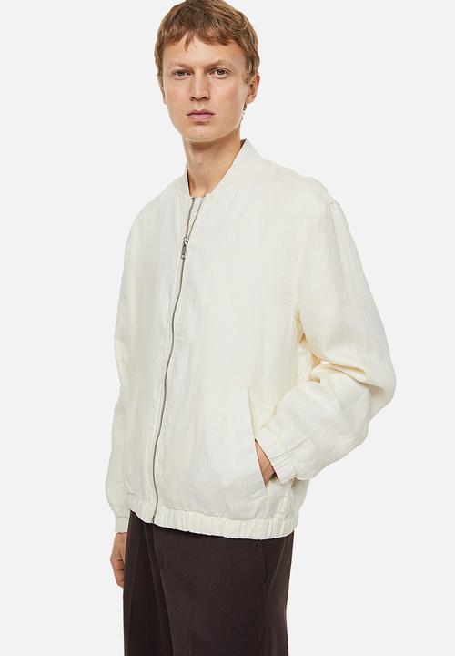H&M - Linen bomber jacket - cream