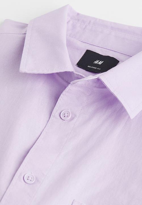 H&M - Relaxed fit short-sleeved shirt - purple