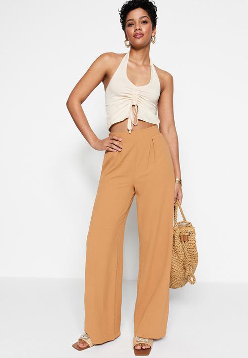 Trendyol - High waist trousers - camel