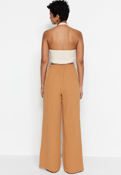 Trendyol - High waist trousers - camel