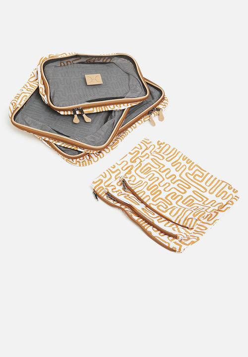 Thandana - Travel pod set - white & brown