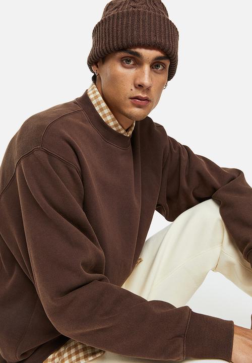 H&M - Oversized fit cotton sweatshirt - brown