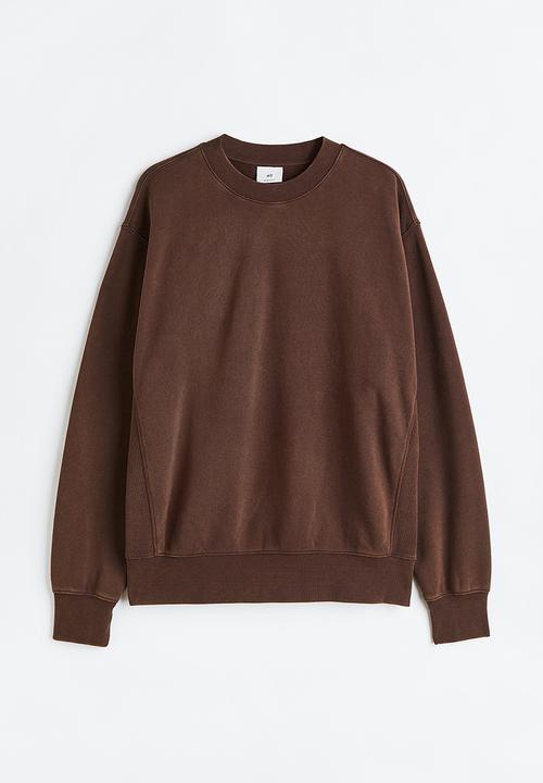 H&M - Oversized fit cotton sweatshirt - brown