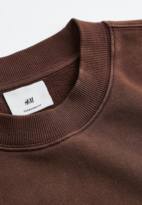 H&M - Oversized fit cotton sweatshirt - brown