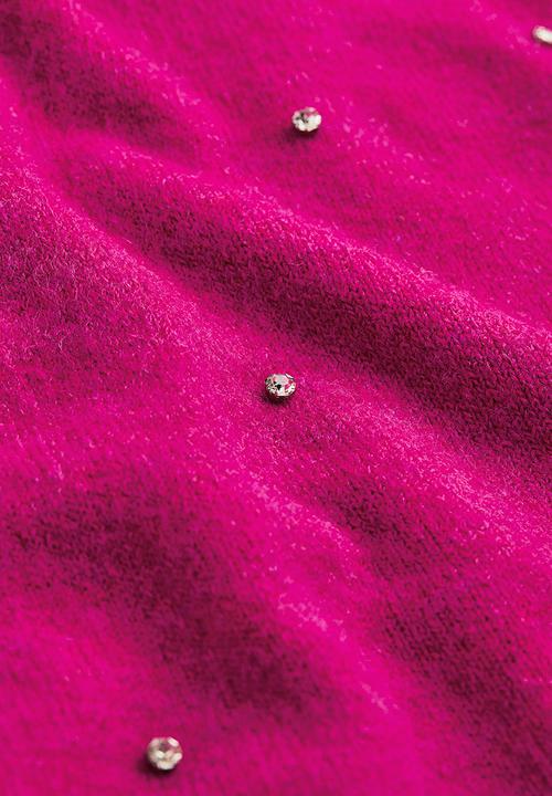 H&M - Beaded jumper - cerise & rhinestones 