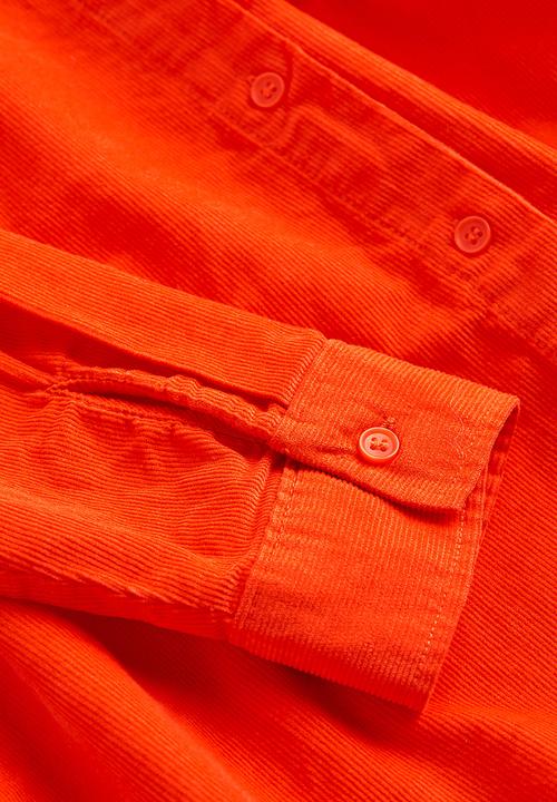H&M - Oversized corduroy shirt - orange