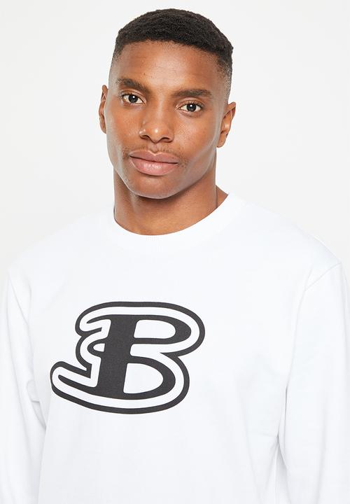 Ben Sherman - B kangaroo pkt sweater - white