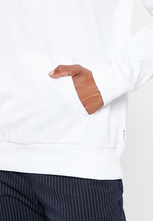 Ben Sherman - B kangaroo pkt sweater - white