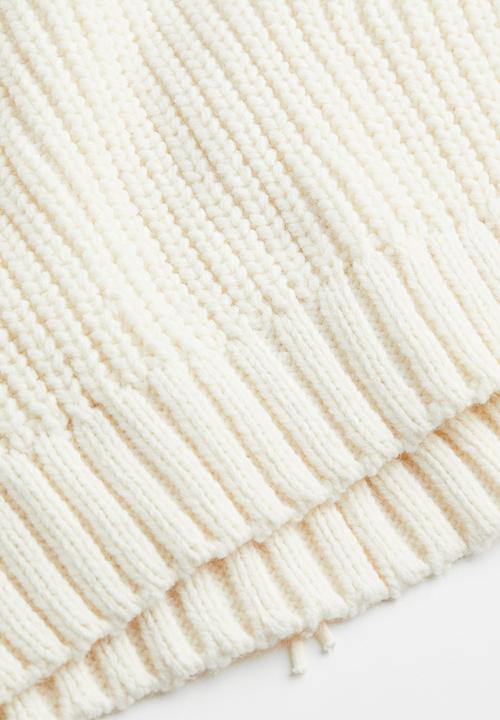 H&M - Fringe-trimmed jumper - white