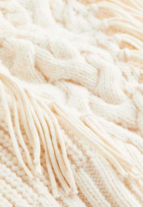 H&M - Fringe-trimmed jumper - white
