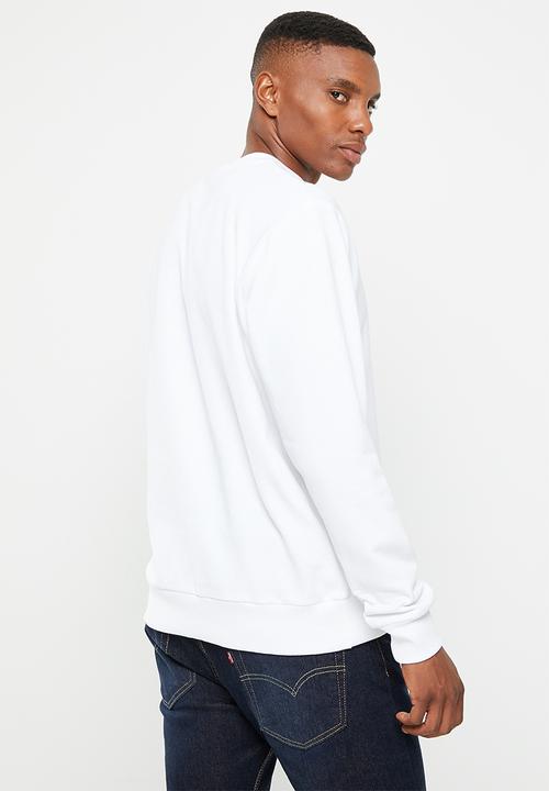 Ben Sherman - Typography crew sweater - white