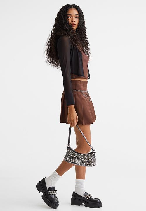 H&M - Small shoulder bag - black/silver-coloured 