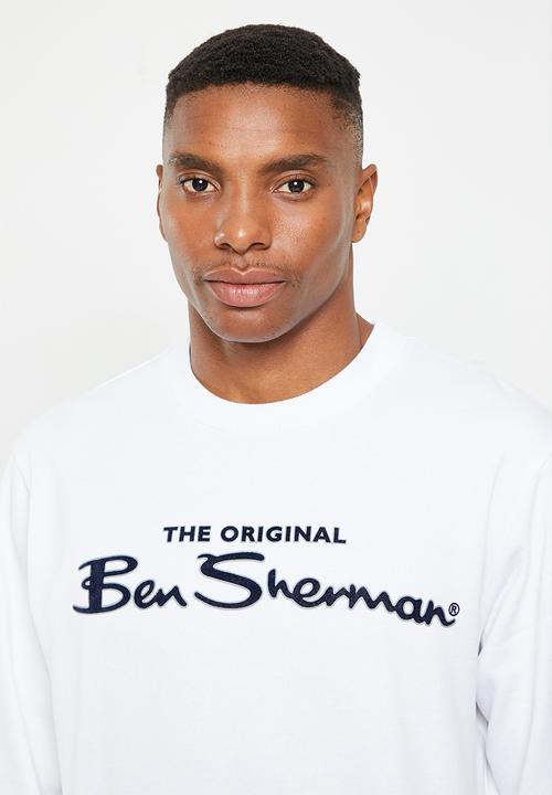 Ben Sherman - Signature crew sweater  - white