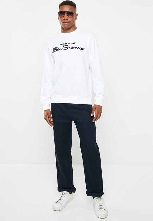Ben Sherman - Signature crew sweater  - white