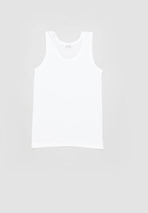Jockey - 2 pk boys eyelet vest - white