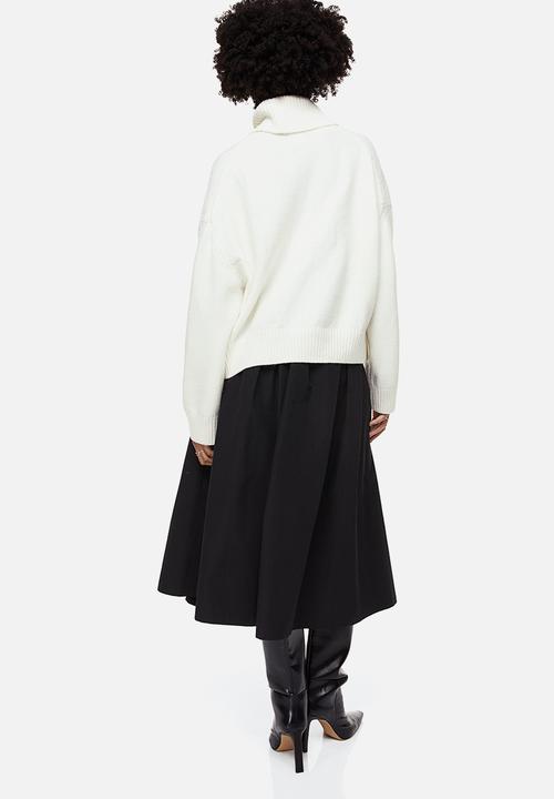 H&M - Oversized polo-neck jumper - white