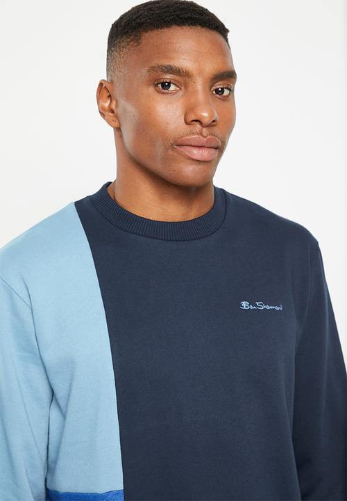 Ben Sherman - Col block crew sweater 70769 - navy
