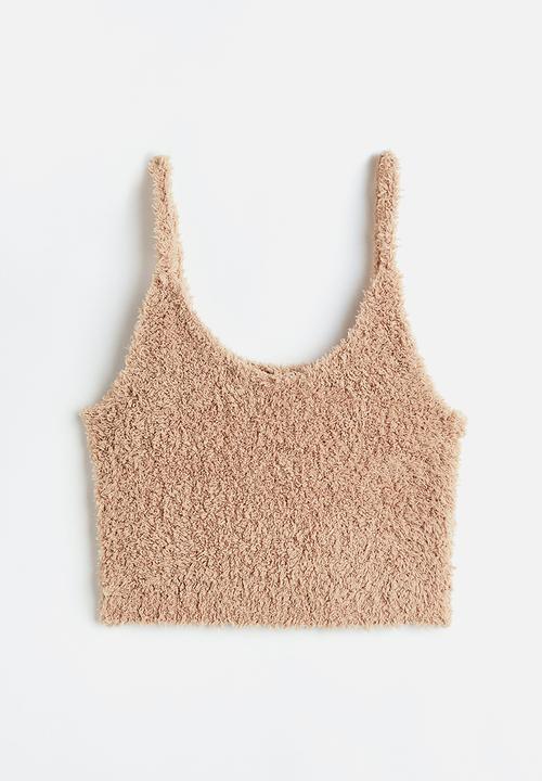 H&M - Fluffy crop top - beige