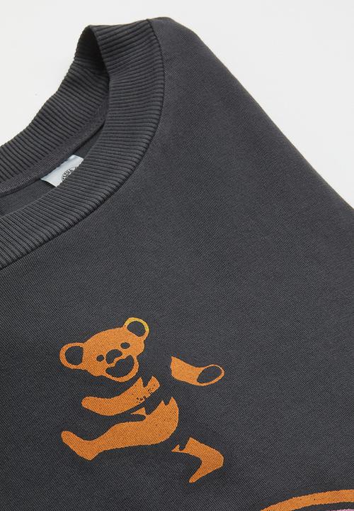 H&M - Printed T-shirt - black/grateful dead
