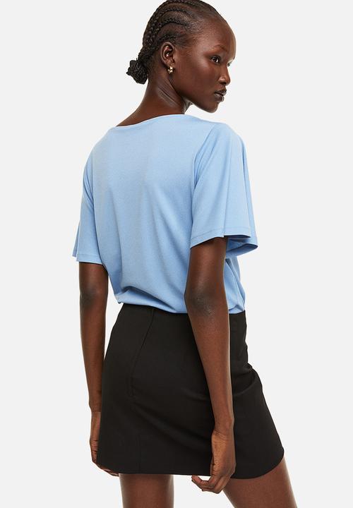 H&M - Boat-neck top - light blue