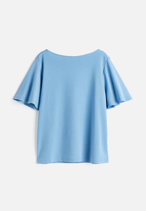 H&M - Boat-neck top - light blue