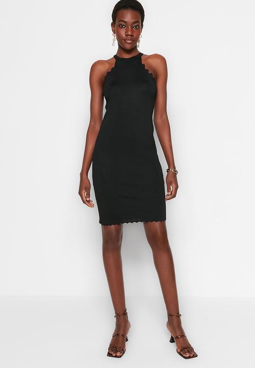 Detailed halter neck dress