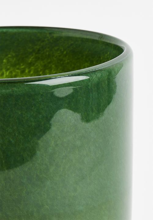 H&M - Glass plant pot - dark green