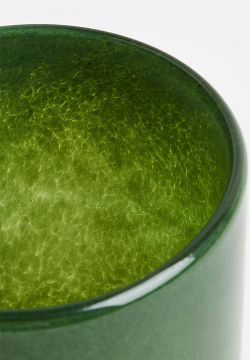 H&M - Glass plant pot - dark green