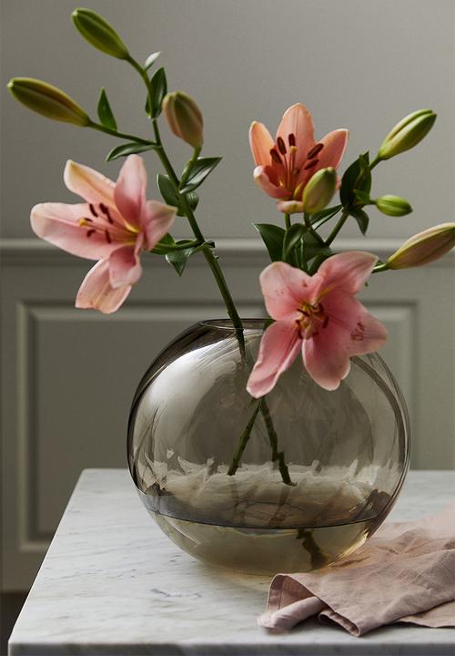 H&M - Large glass vase - beige