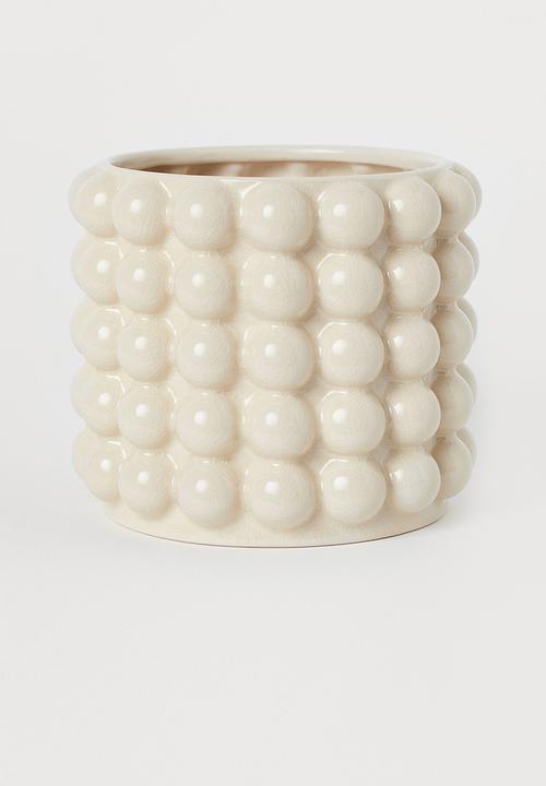 H&M - Bubbled plant pot - beige 