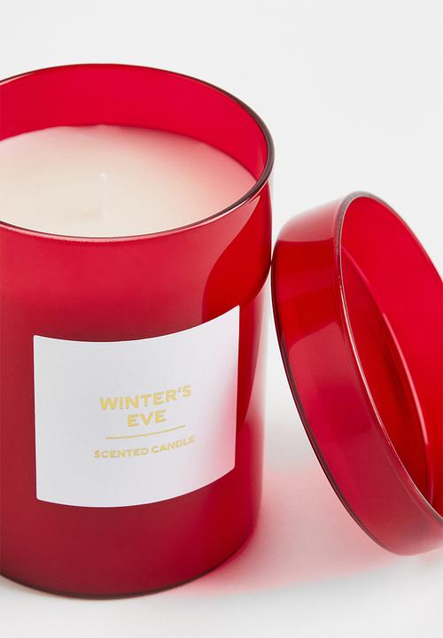 H&M - Scented candle in glass holder - red/winter’s eve