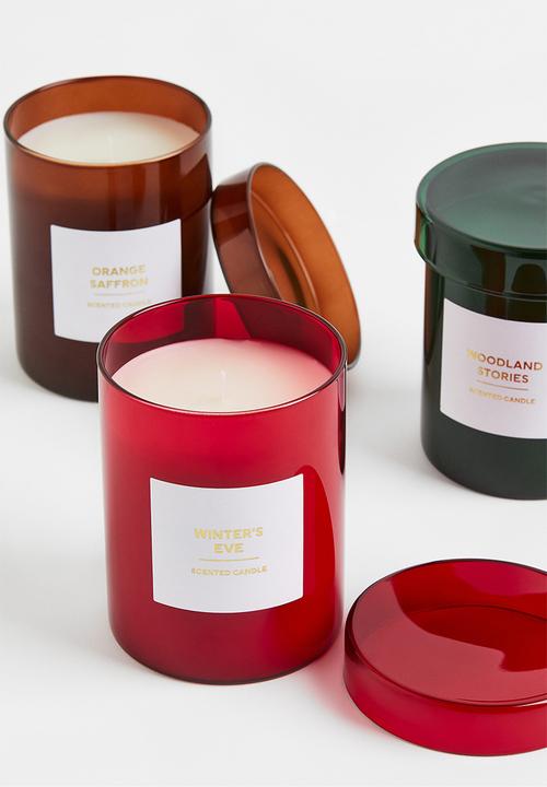 H&M - Scented candle in glass holder - red/winter’s eve